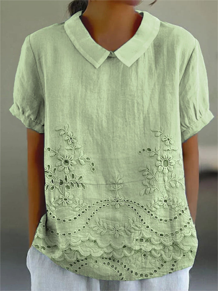 LILY | CAMICIA RICAMATA A FIORI