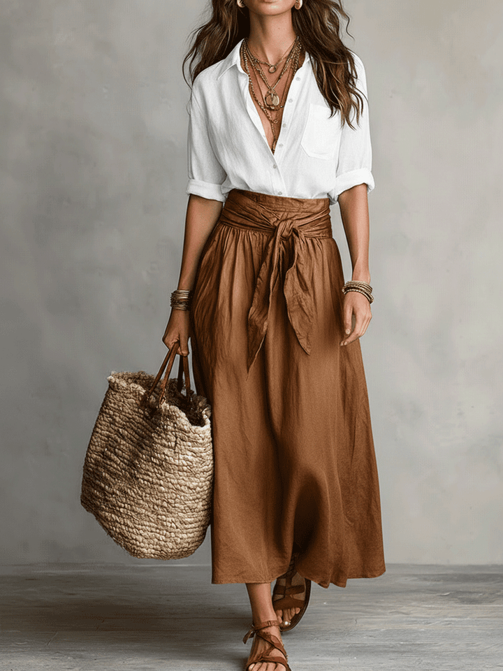 Set boho | Blusa e gonna midi