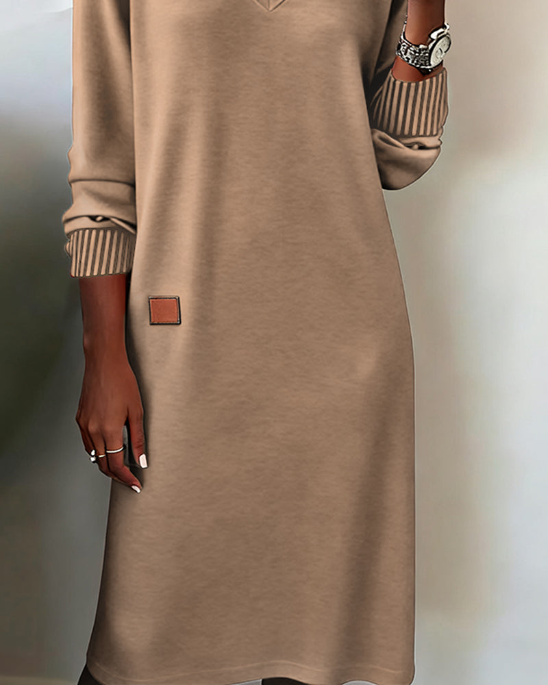 JANA | ABITO MIDI CONFORTEVOLE CON SCOLLO A V