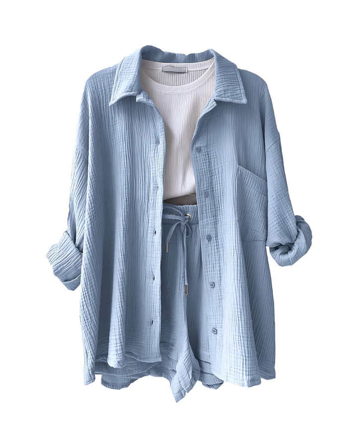 Phoebe | Set estivo in cotone con shorts