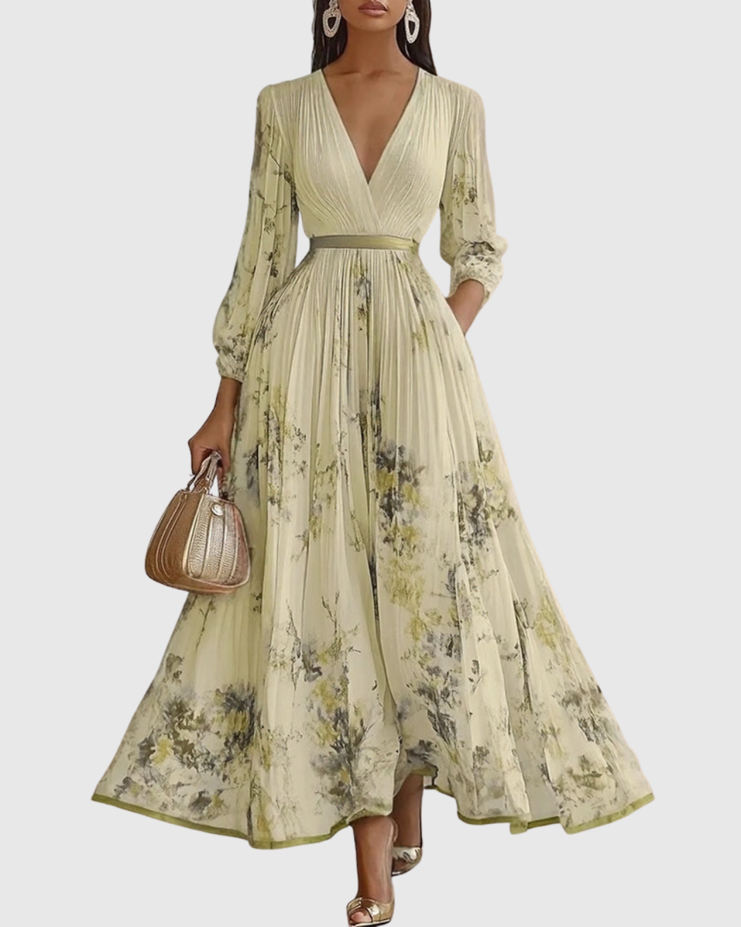 ROWELLA | ABITO MAXI PLISSETTATO ELEGANTE