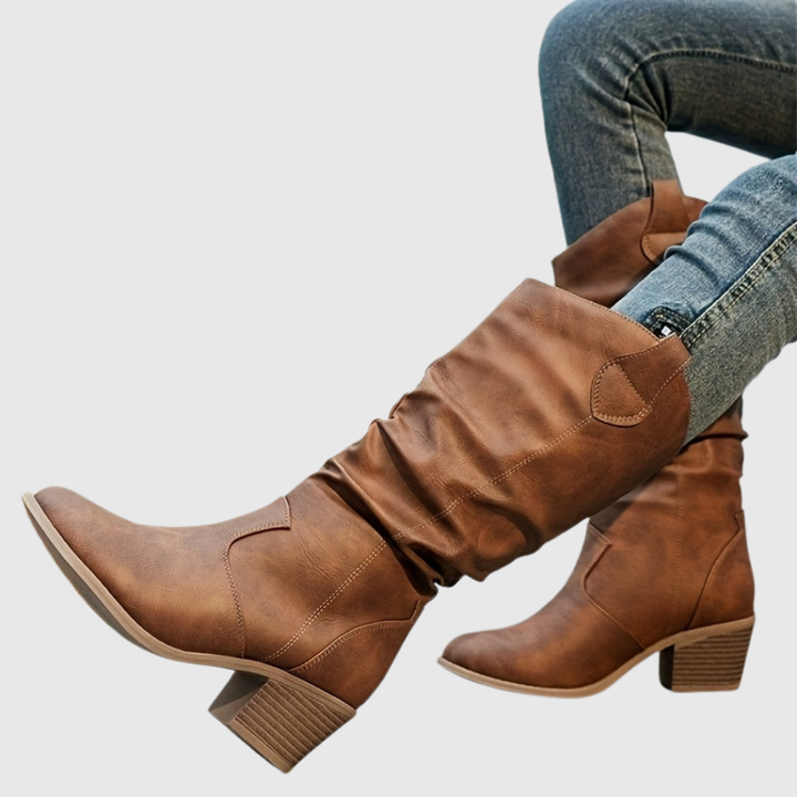 HATTIE | STIVALI WESTERN MARRONI