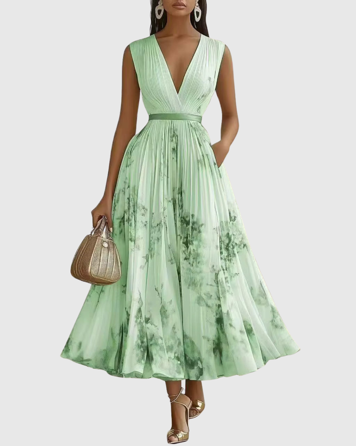 ROWELLA | ABITO MAXI PLISSETTATO ELEGANTE