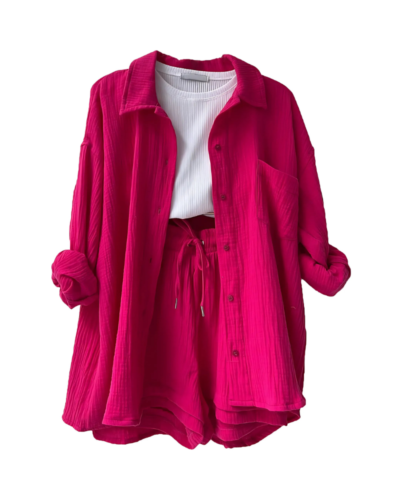 Phoebe | Set estivo in cotone con shorts