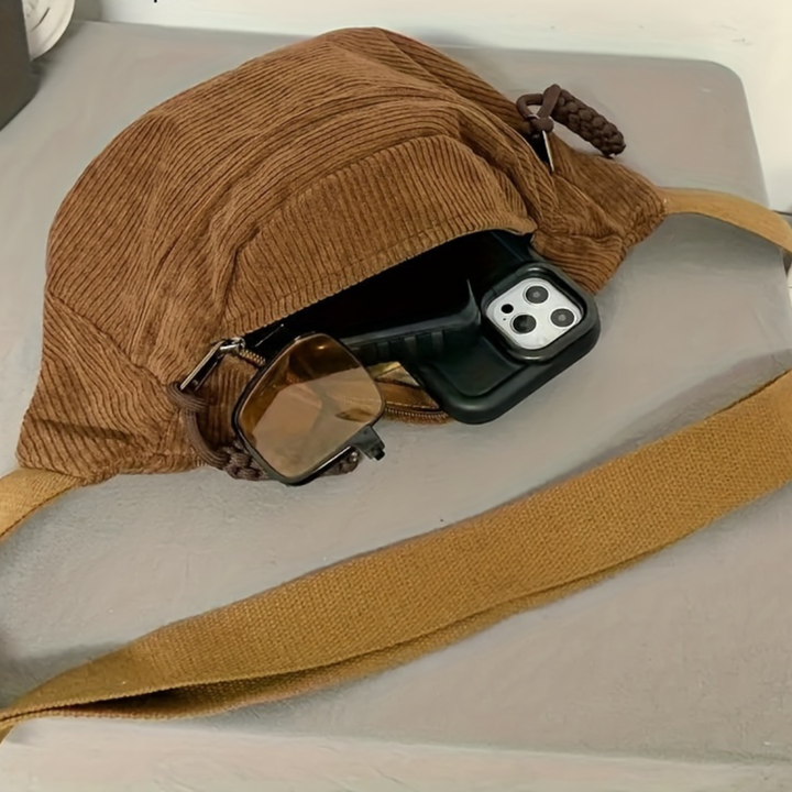 Eleanor | Borsa a Spalla in Velluto a Coste