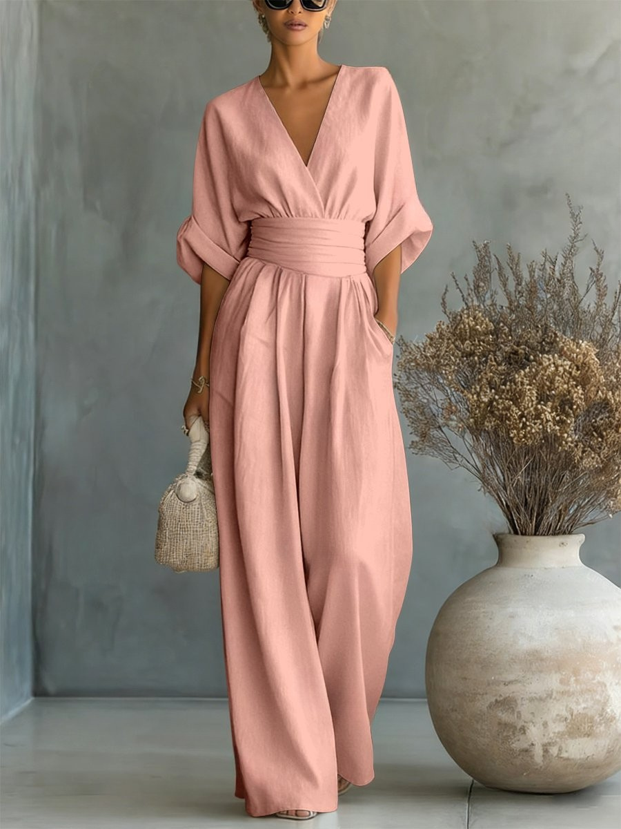 Sofia | Tuta elegante con scollo a V