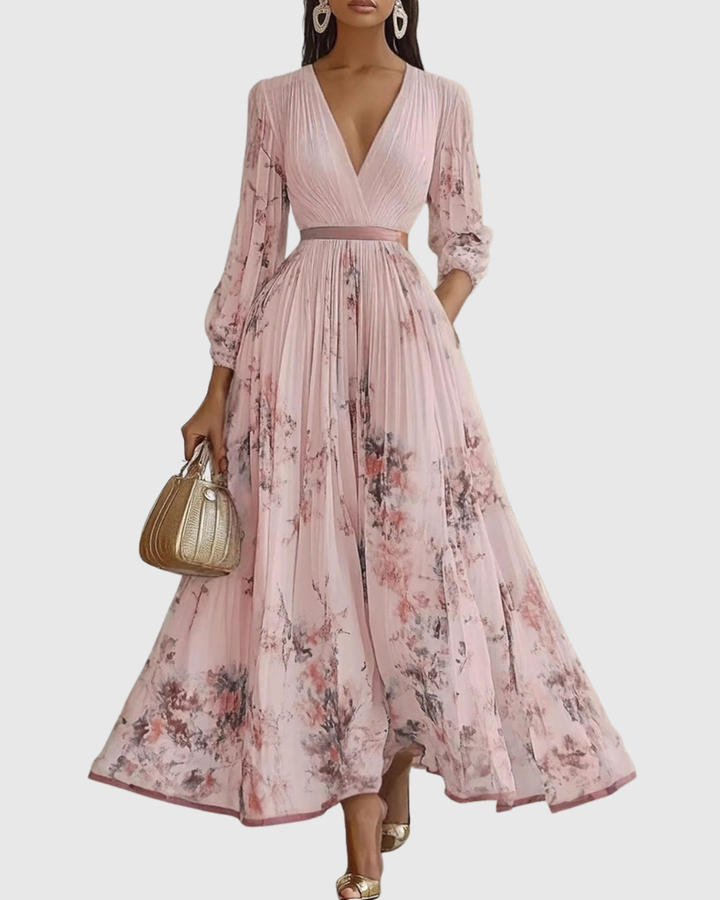 ROWELLA | ABITO MAXI PLISSETTATO ELEGANTE