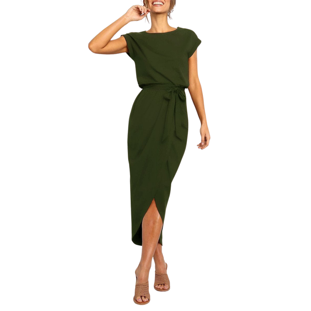 MAELIS | ABITO MIDI CASUAL CON CINTURA