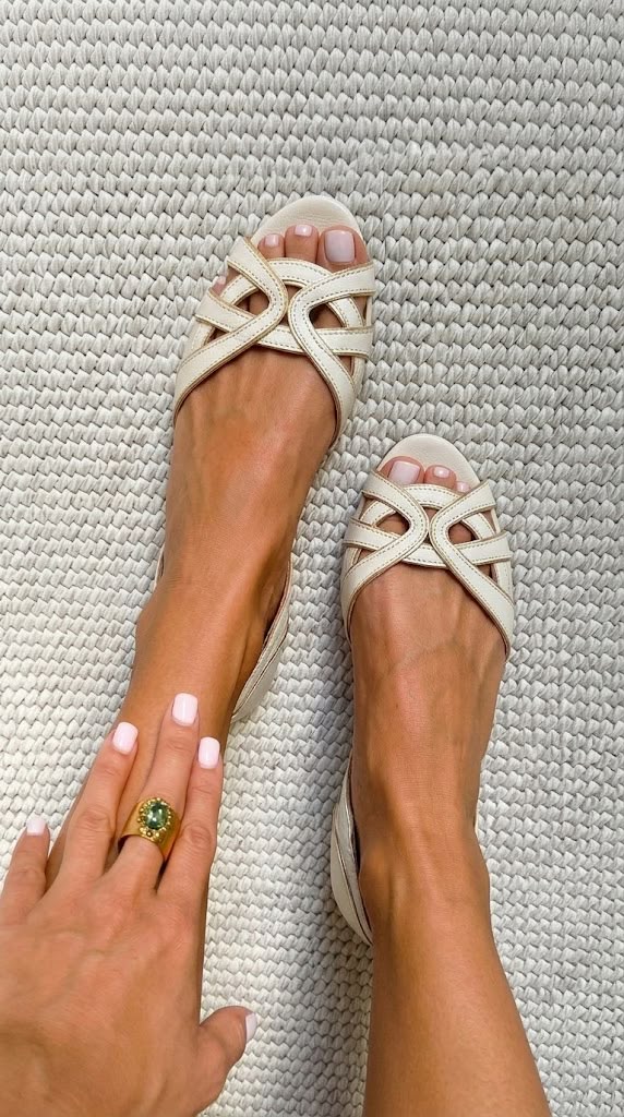 Camilla | Sandali Intrecciati Crema