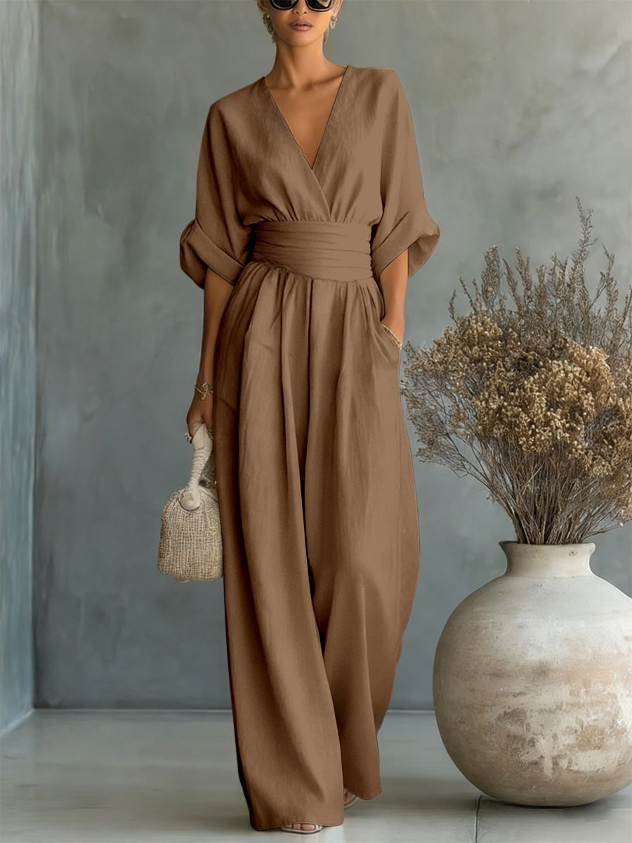 Sofia | Tuta elegante con scollo a V