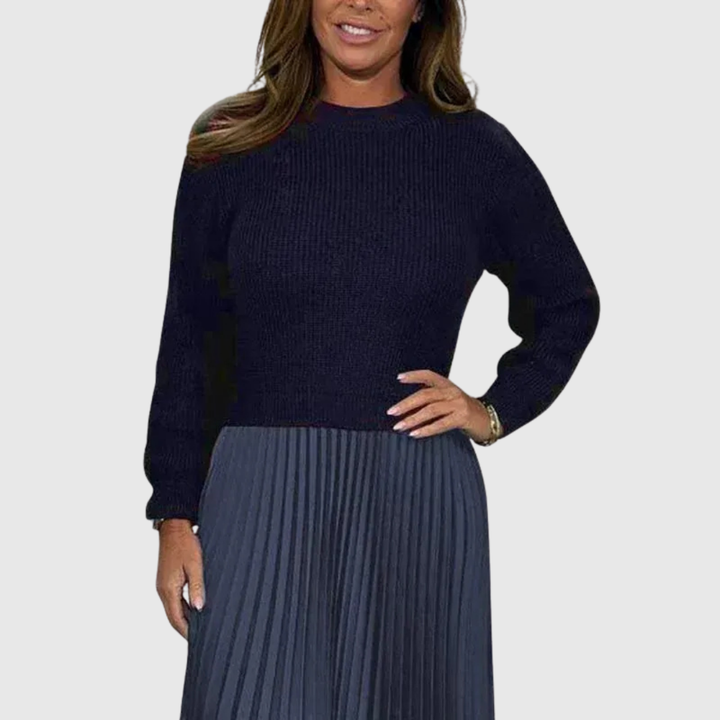 ALARICE | ABITO MAXI CON MAGLIA E GONNA PLISSETTATA