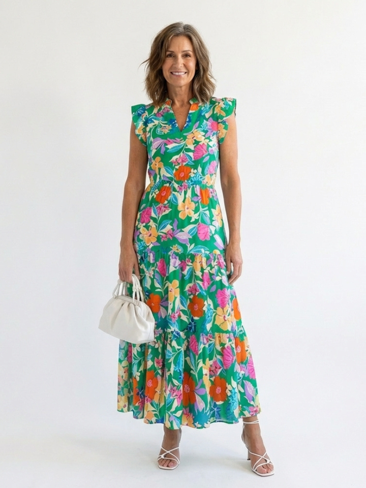 Lila | Abito Midi Floreale