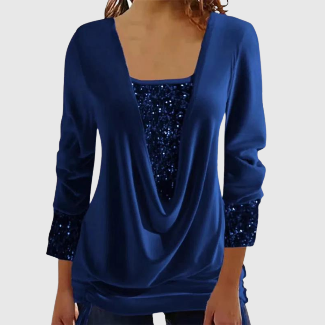 Odeline | Blusa con Paillettes a Strati