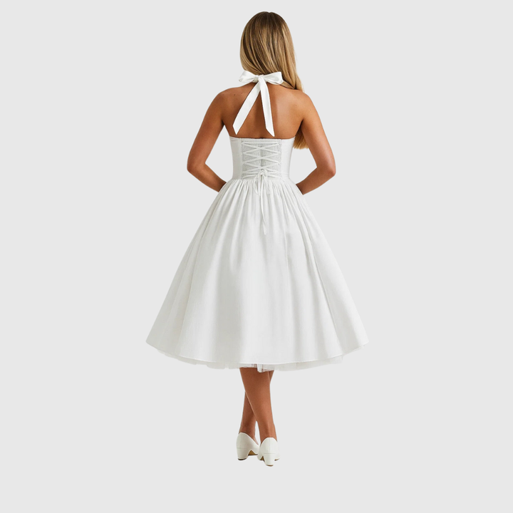 Verity | Abito Midi Halter Ispirato al Vintage