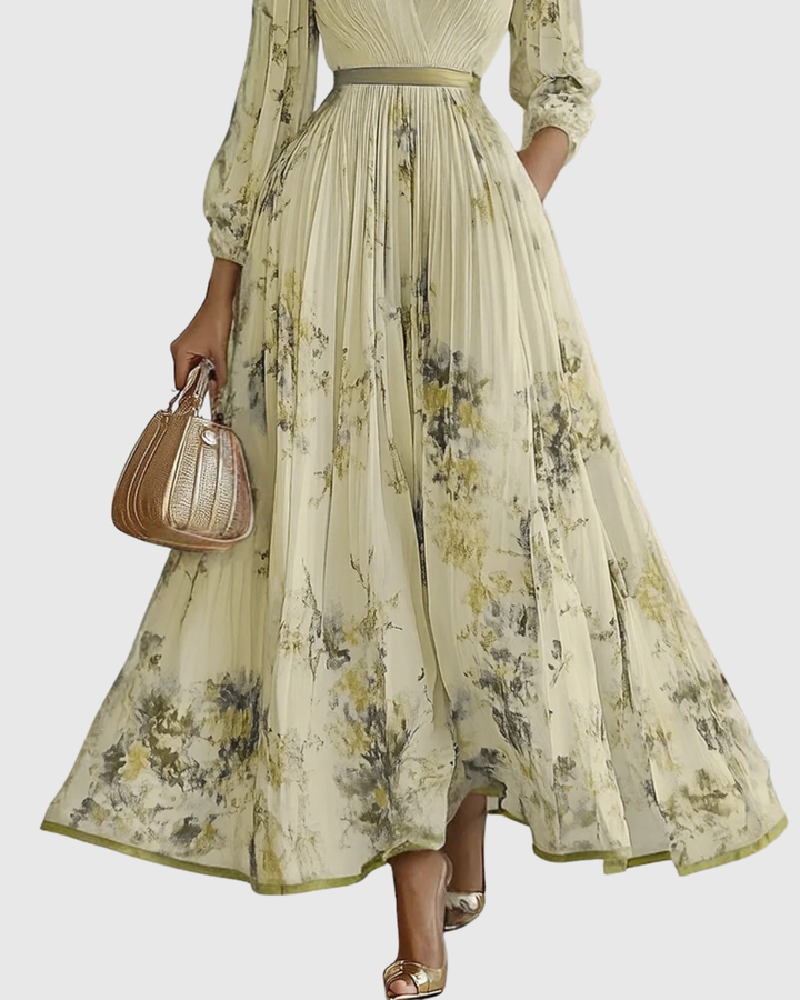 ROWELLA | ABITO MAXI PLISSETTATO