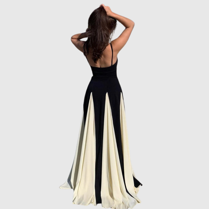 ALWEN | ABITO MAXI ELEGANTE BICOLORE