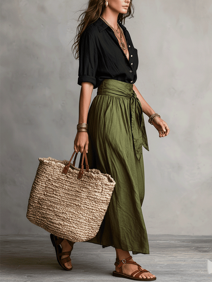 Set boho | Blusa e gonna midi