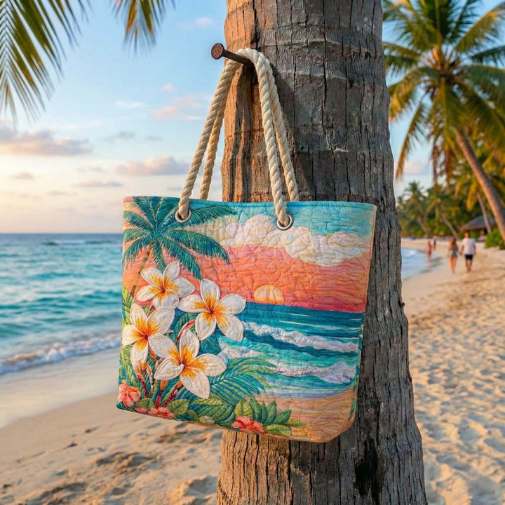 Borsa Mare e Viaggio Trapuntata Spirito Tropicale