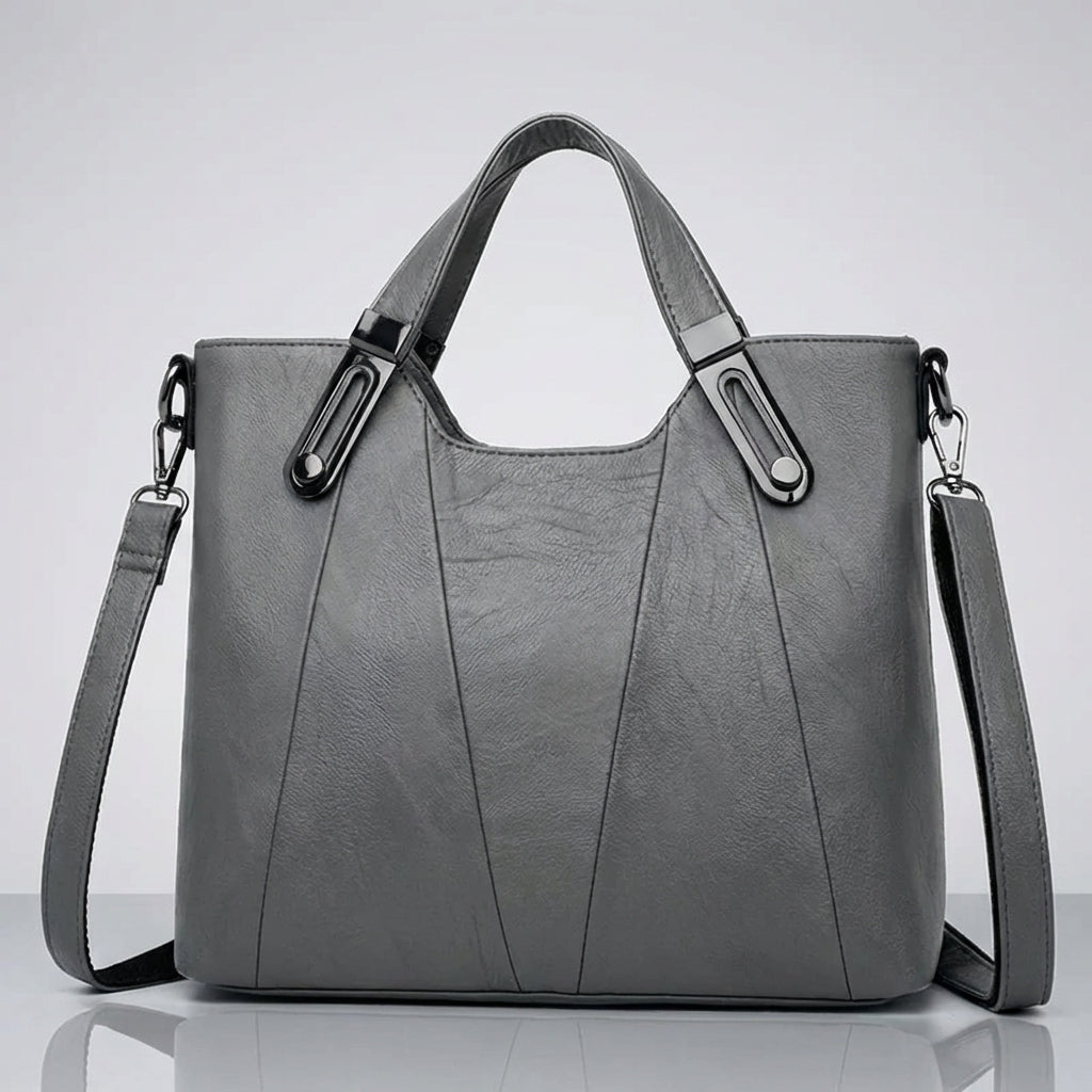 Borsa a Mano in Pelle Sienna