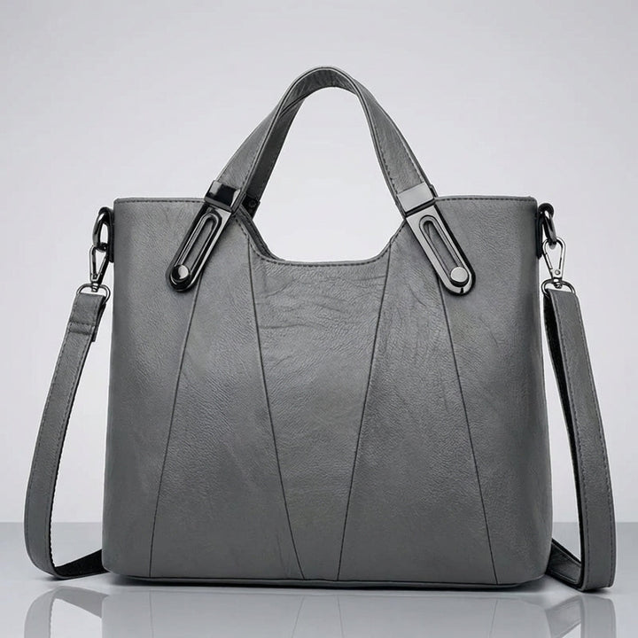 Borsa a Mano in Pelle Sienna