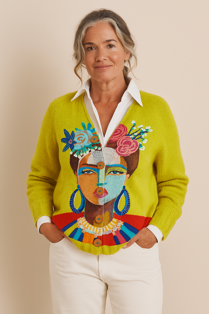 ONA | CARDIGAN CON STAMPA ARTISTICA