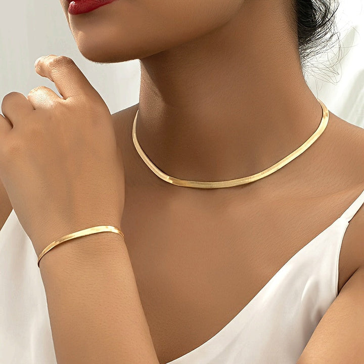Set Collana e Bracciale a Catena Serpente