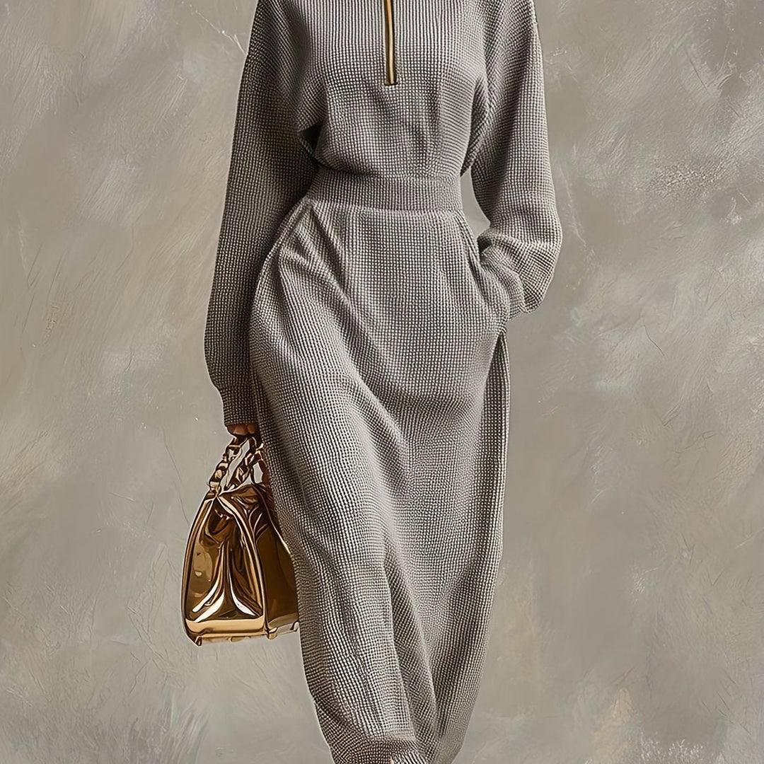 STELLA | ABITO MAXI ELEGANTE CON COLLO ALTO
