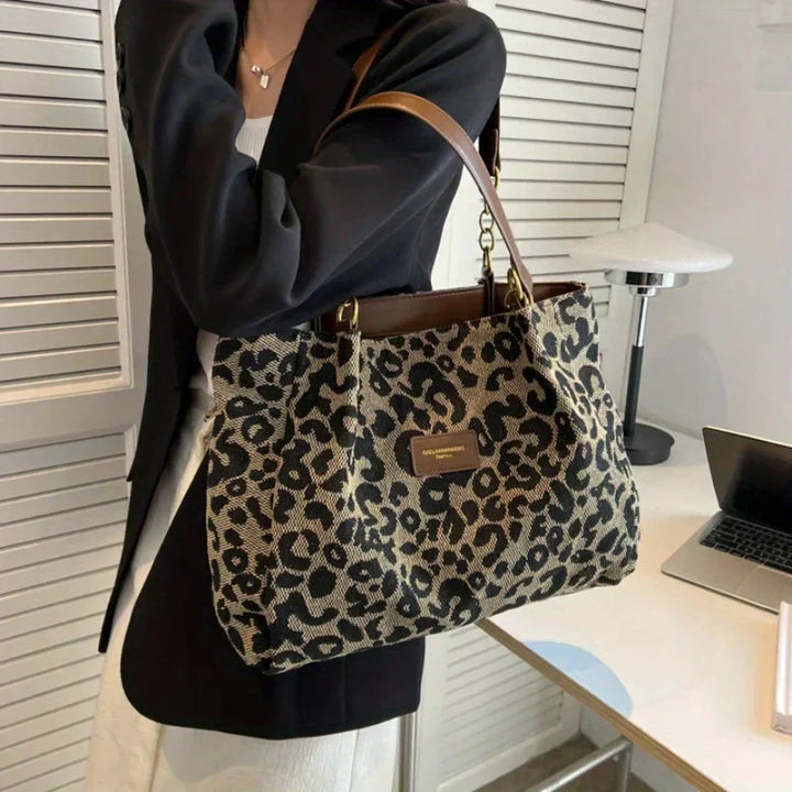 TAVIRA | BORSA TOTE CON CHARME LEOPARDO