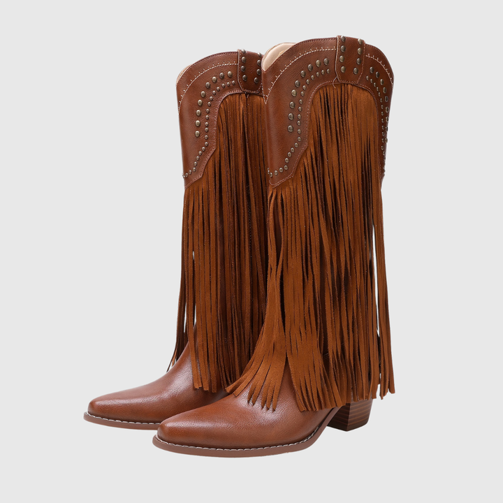 DAMARIS | STIVALI WESTERN CON FRANGE E ZIP