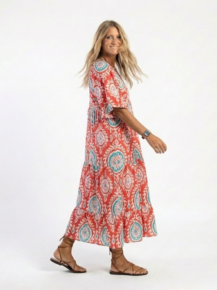 Zaria | Abito Midi con Stampa Paisley