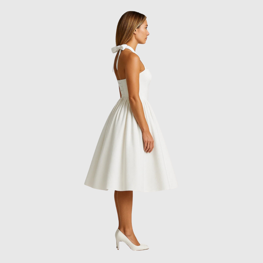 Verity | Abito Midi Halter Ispirato al Vintage