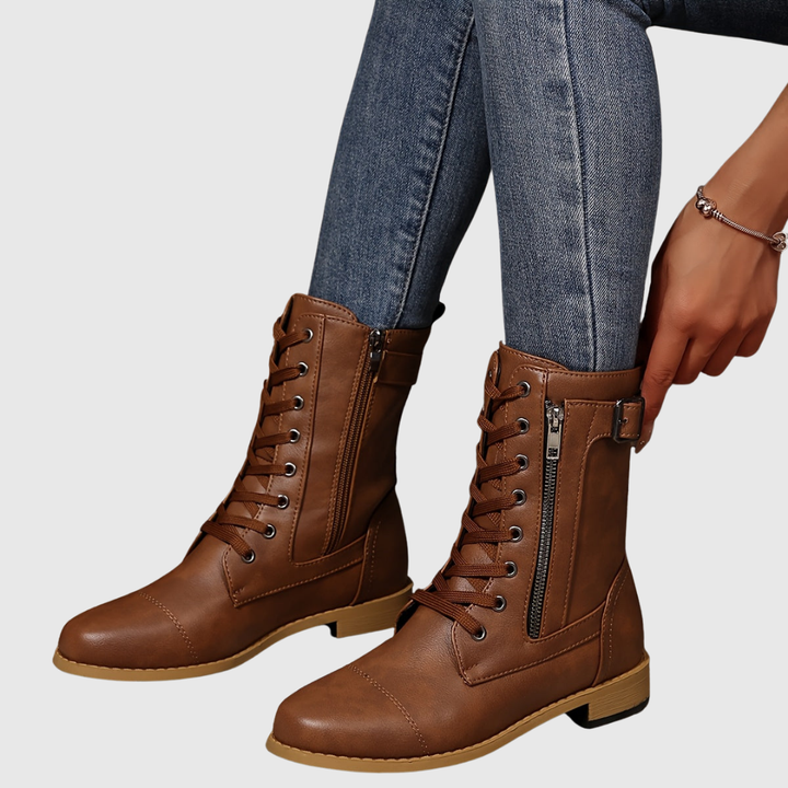 CARMINE | STIVALI IN PELLE CON ZIP LATERALE