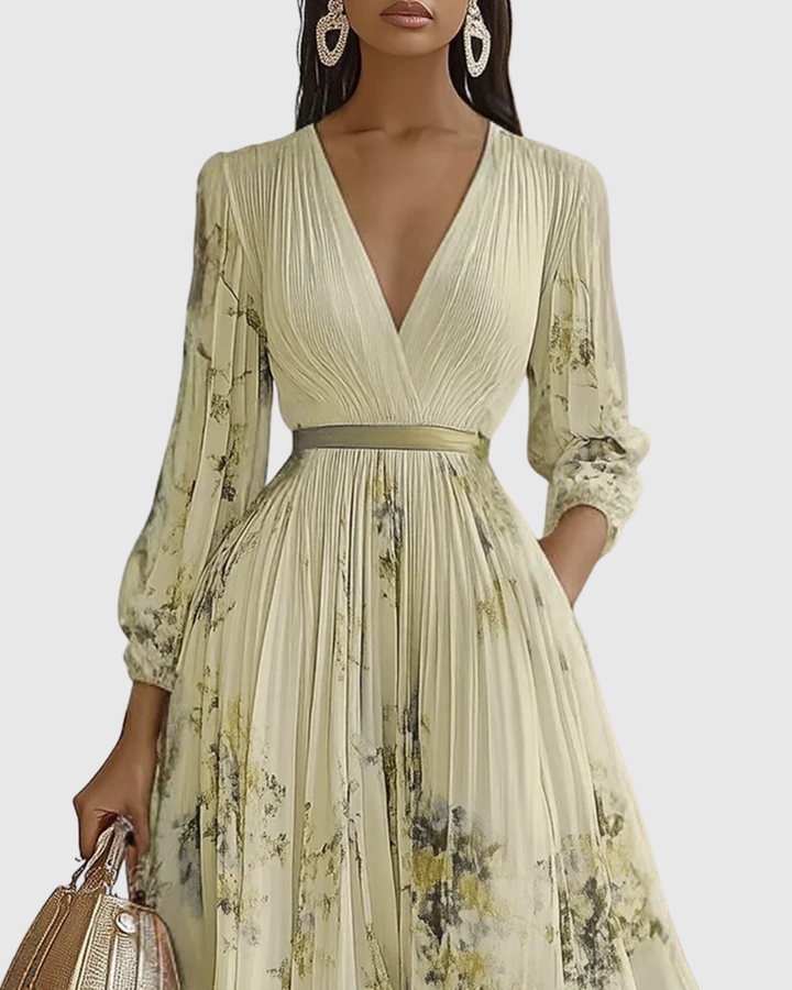 ROWELLA | ABITO MAXI PLISSETTATO