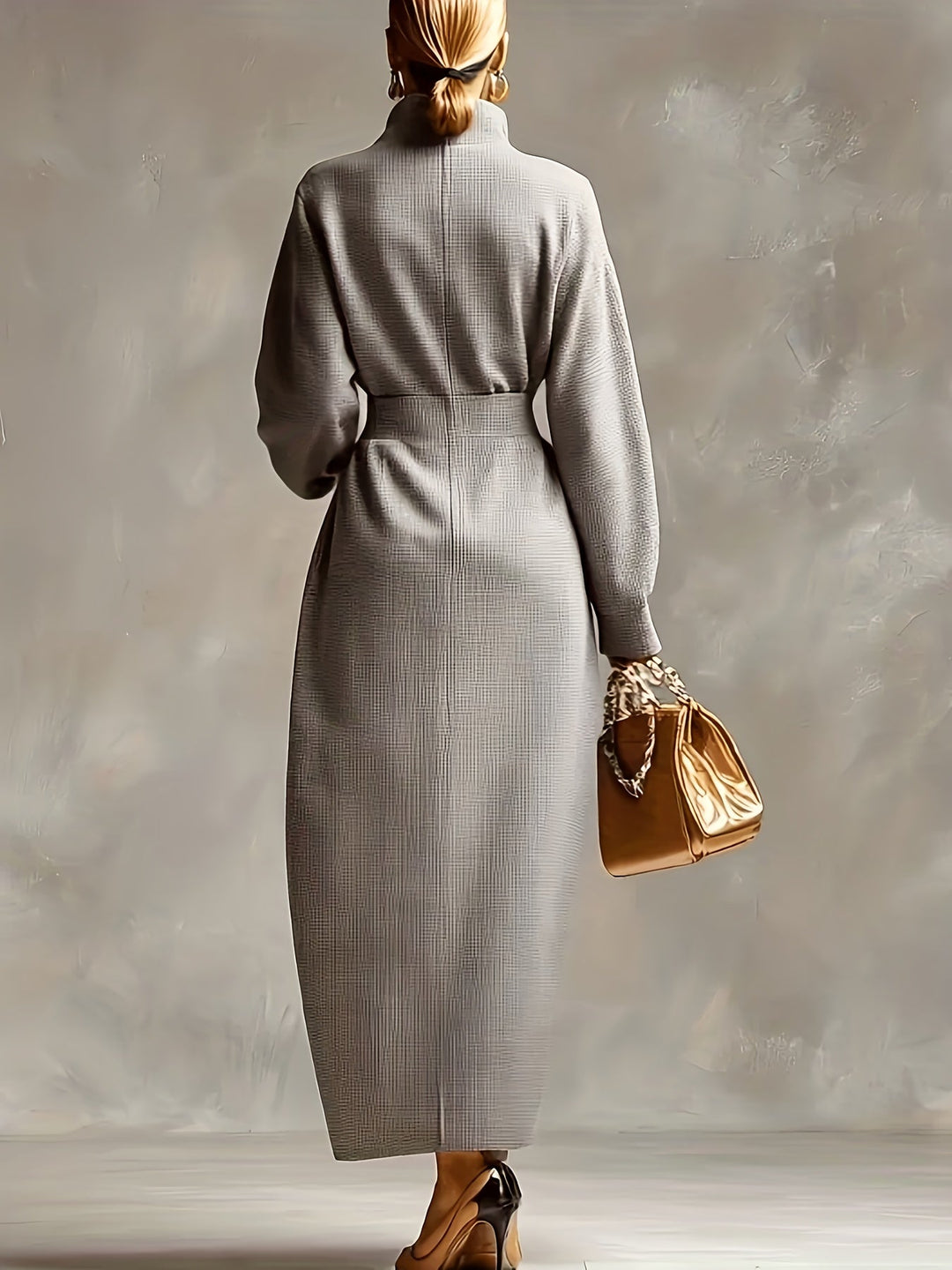 STELLA | ABITO MAXI ELEGANTE CON COLLO ALTO