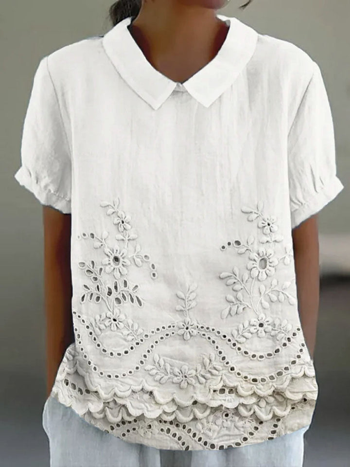 LILY | CAMICIA RICAMATA A FIORI