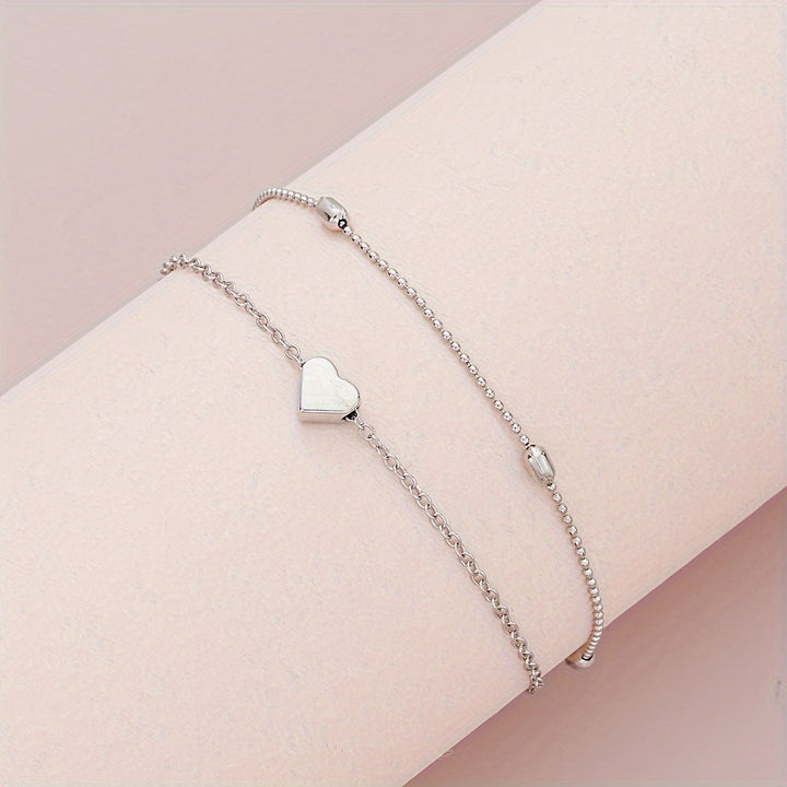 Set Collana e Bracciale con Cuore e Perle