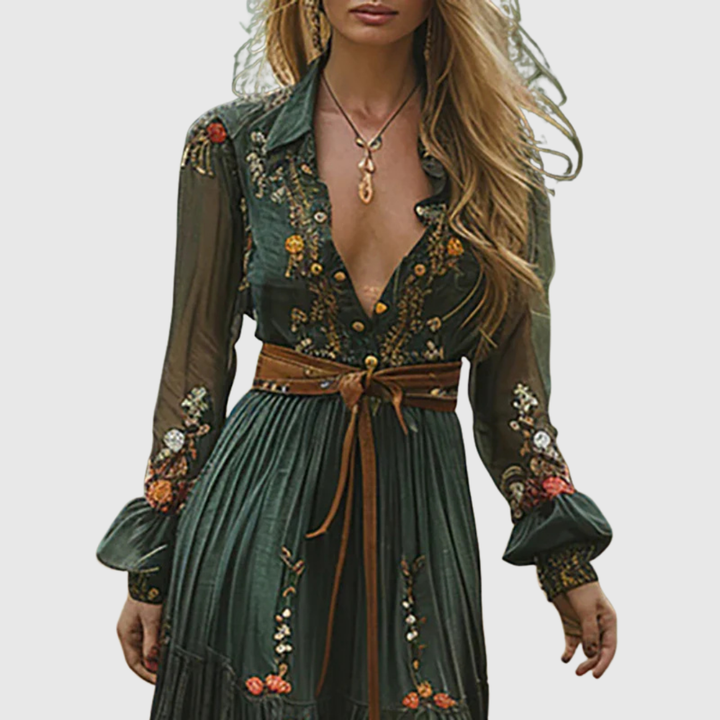 ALINA SOLEIL | ABITO MAXI ROMANTICO BOHO