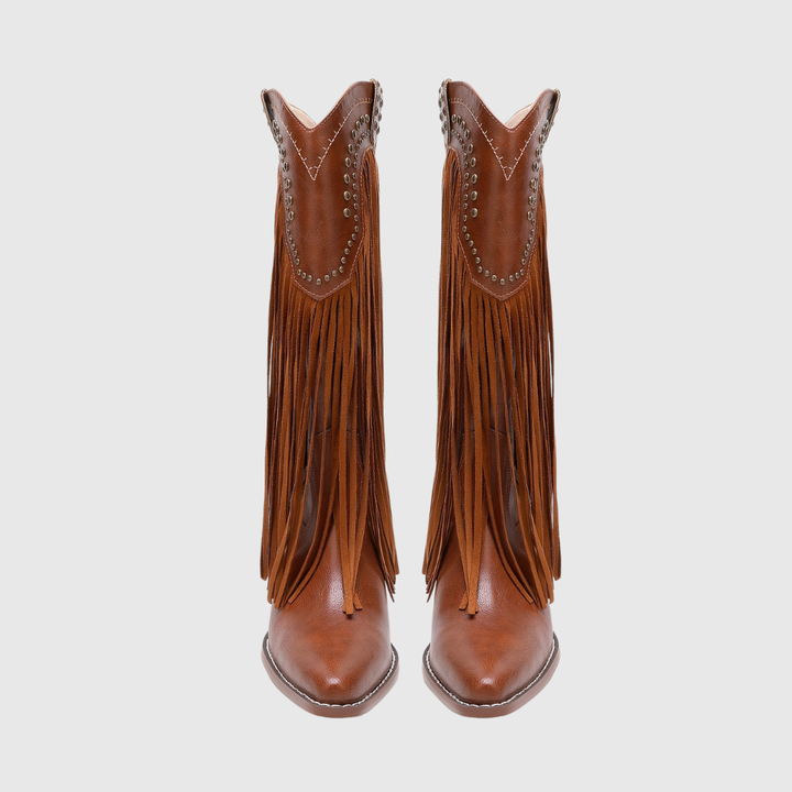 DAMARIS | STIVALI WESTERN CON FRANGE E ZIP