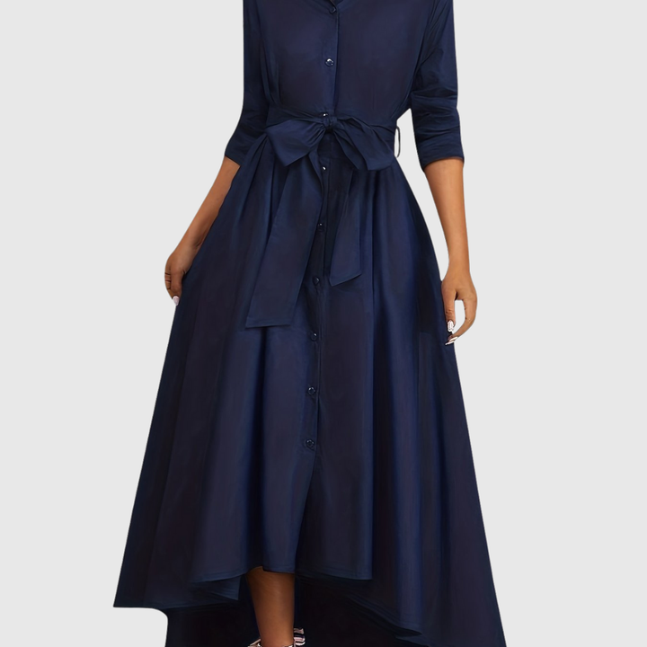 Livienne | Abito Maxi Elegante con Bottoni Frontali