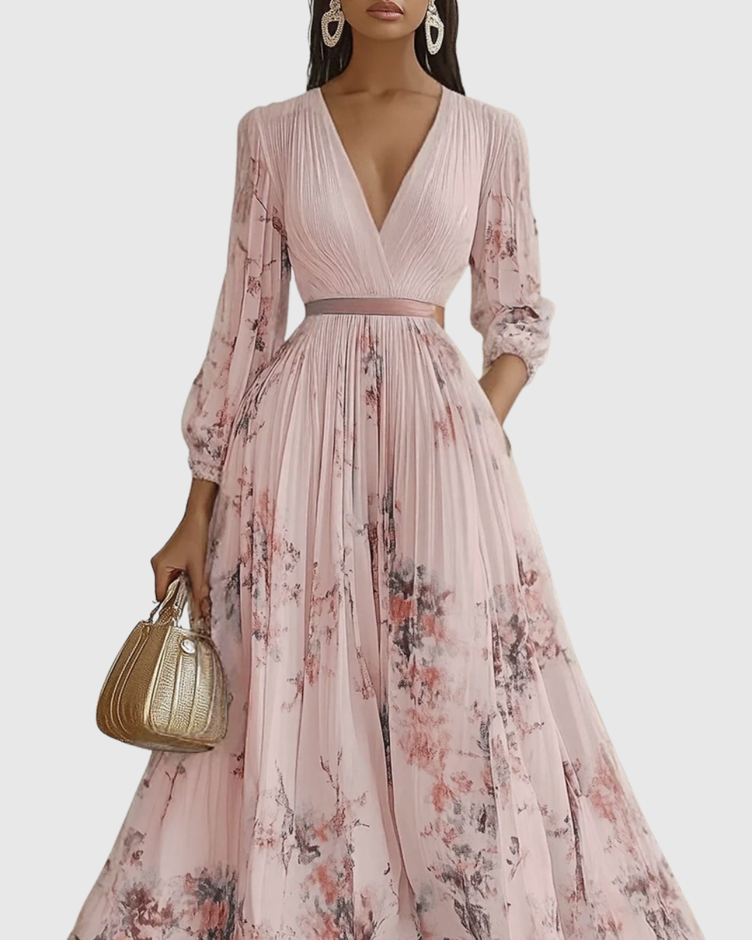 ROWELLA | ABITO MAXI PLISSETTATO ELEGANTE
