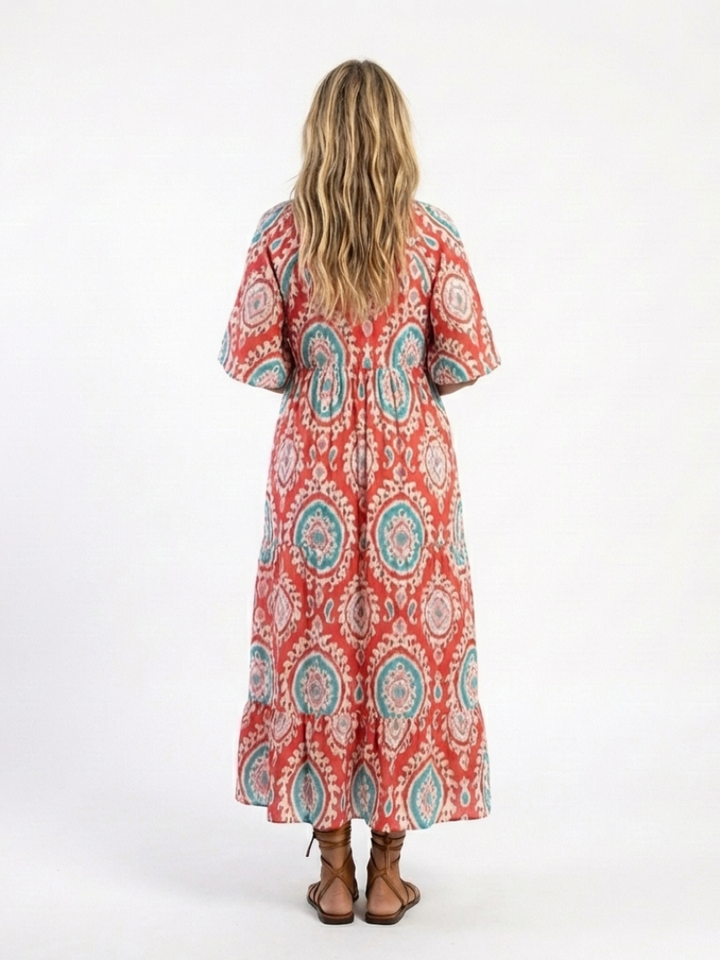 Zaria | Abito Midi con Stampa Paisley