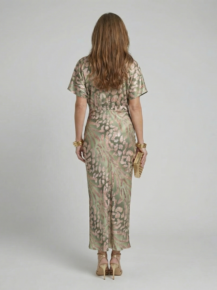 Coralie | Abito Midi con Stampa Astratta