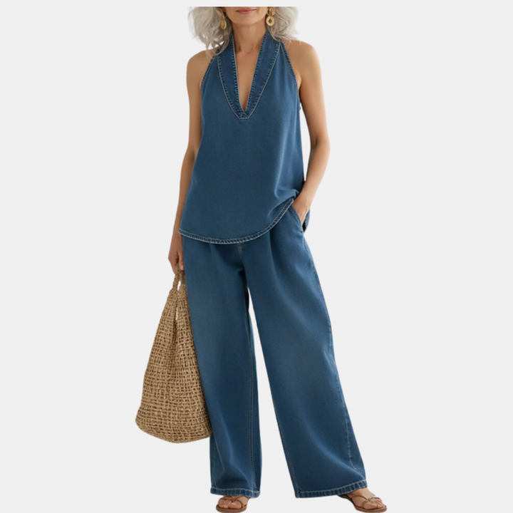 IVY | COMPLETO DUE PEZZI IN DENIM LAVATO
