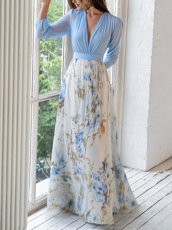 SARAH | ABITO MAXI FLOREALE ELEGANTE