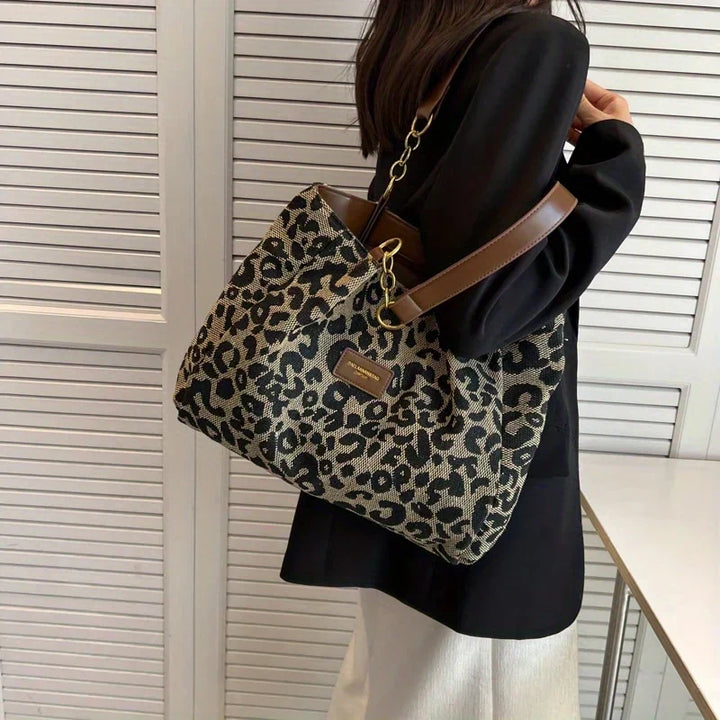 TAVIRA | BORSA TOTE CON CHARME LEOPARDO
