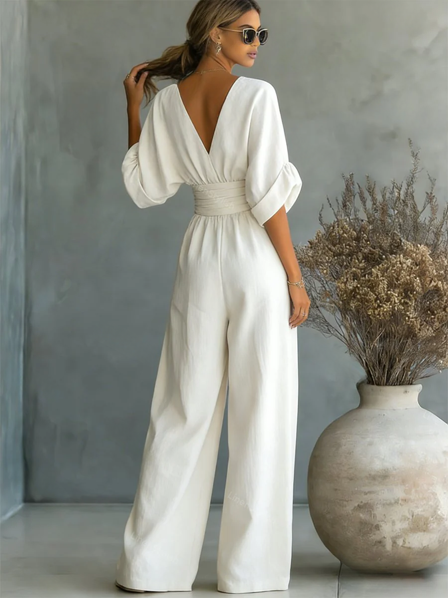 Sofia | Tuta elegante con scollo a V