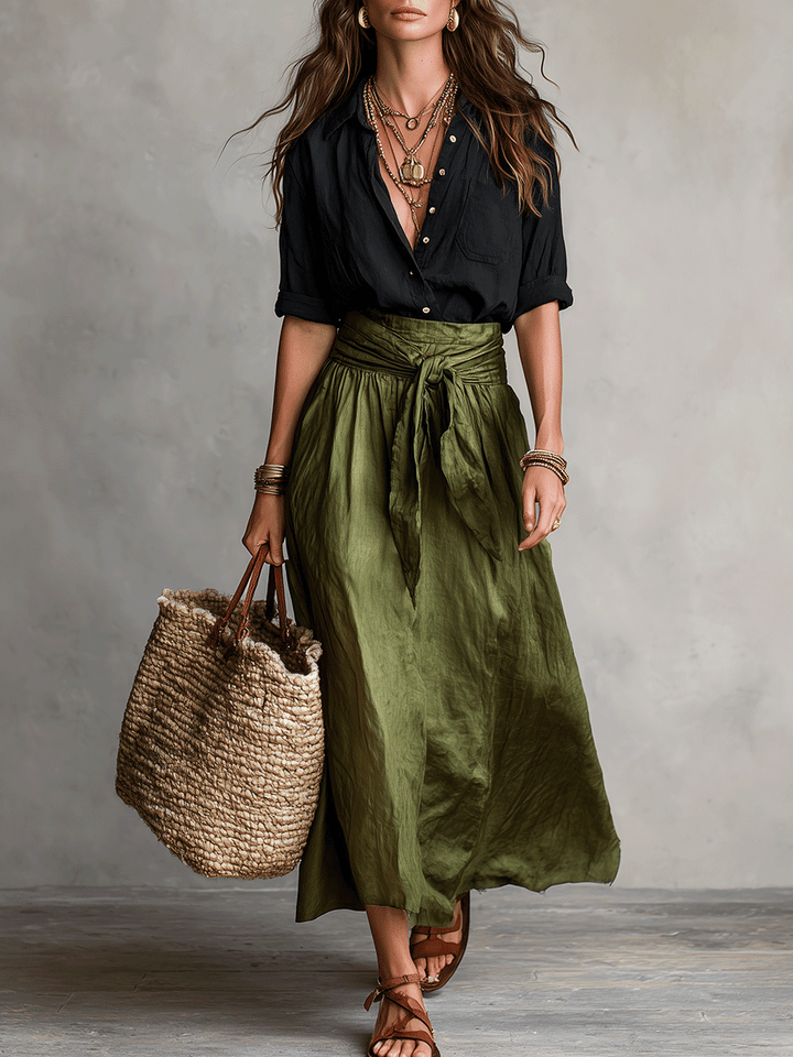 Set boho | Blusa e gonna midi