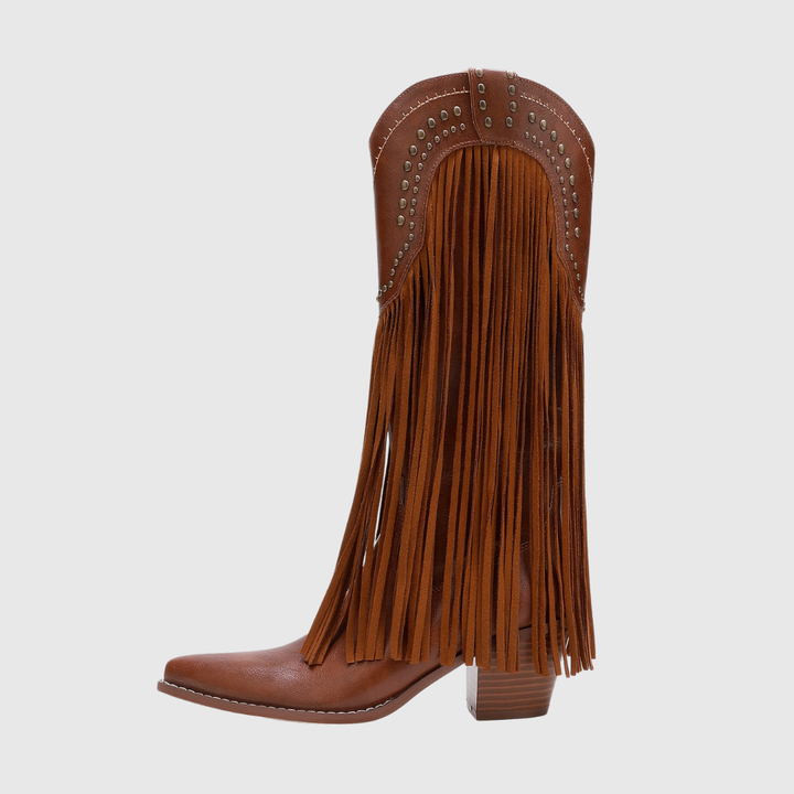 DAMARIS | STIVALI WESTERN CON FRANGE E ZIP