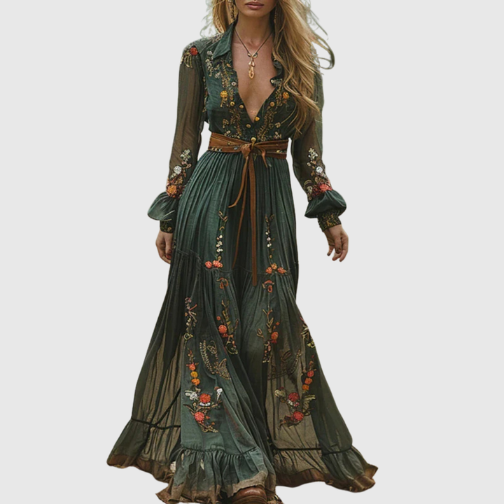 ALINA SOLEIL | ABITO MAXI ROMANTICO BOHO