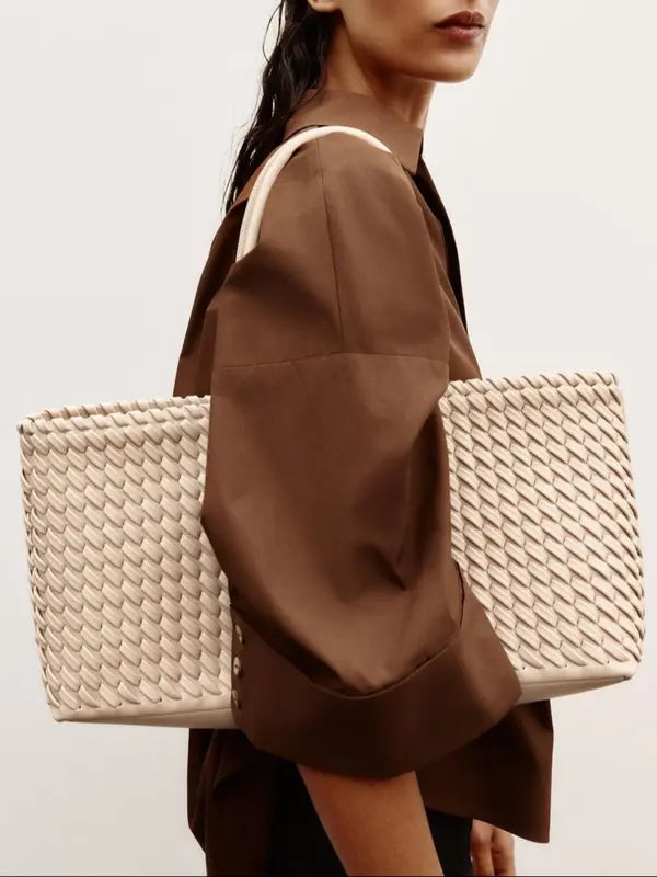 LINDSAY™ - Elegante Borsa Tote Intrecciata per Uso Quotidiano Informale